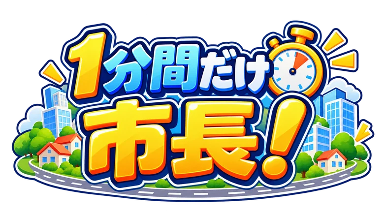 1分間だけ市長！の公式タイトルビジュアル