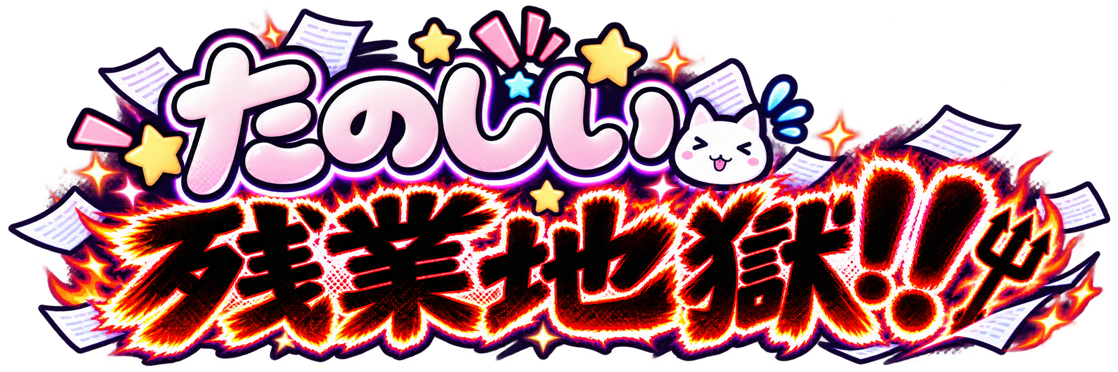 たのしい残業地獄!! ロゴ
